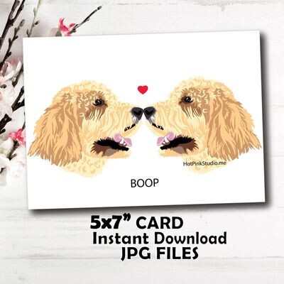 Golden Doodle Dog Birthday Card Anniversary For Your Love or Best Friend