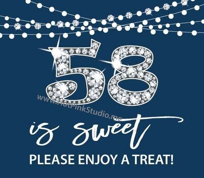 Diamond Sweet Table Signs Birthday Party Card Print JPG Files