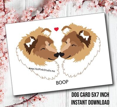 Collie Dog Birthday Card Anniversary For Your Love or Best Friend
