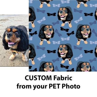 Custom Fabric designed from your Pet Photo