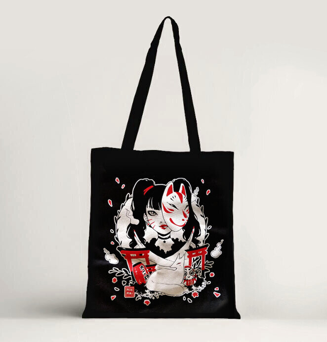 Kitty Tote Bag - Kitsune Tote Bag