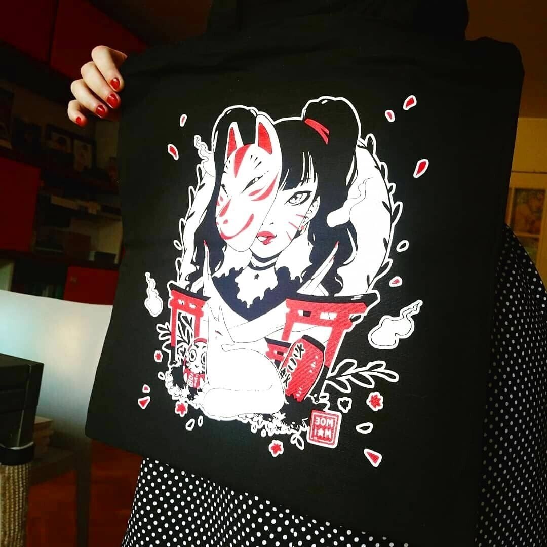 Kitty Tote Bag - Kitsune Tote Bag