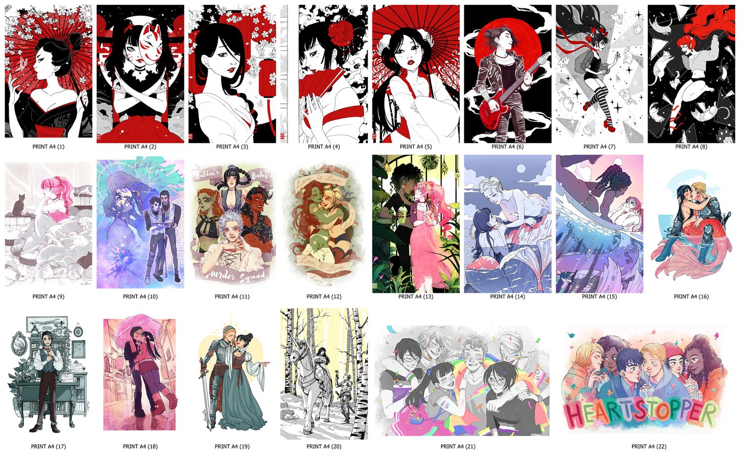 Original &amp; Fanart - A4 PRINTS