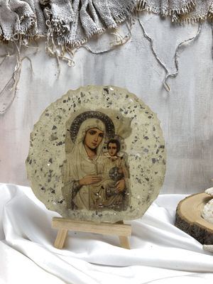 Resin Art Ikone Panagia