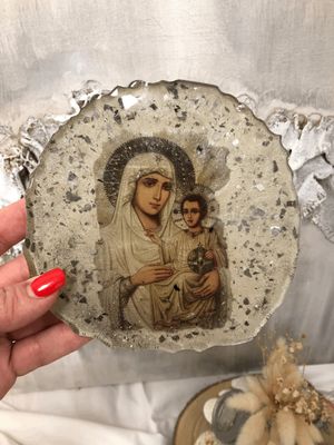 Resin Art Ikone Panagia