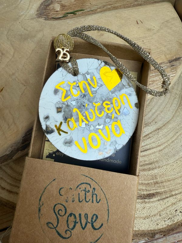 Personalisierte Weihnachtskugel Resin