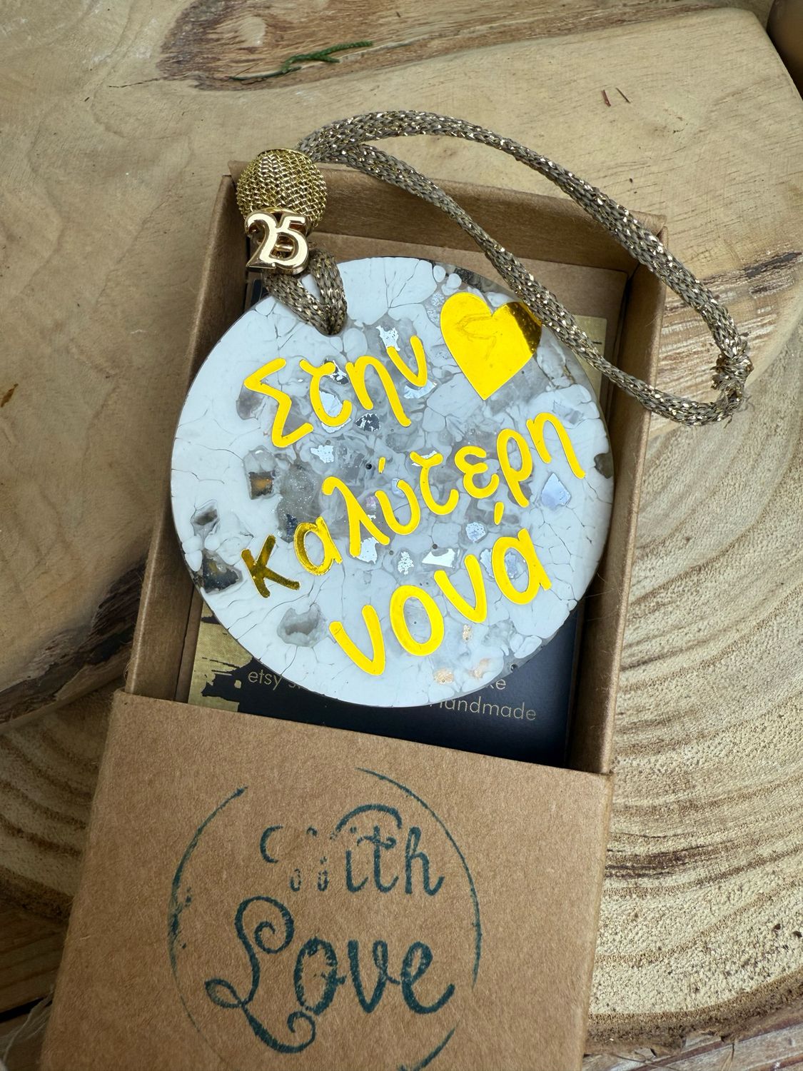 Personalisierte Weihnachtskugel Resin