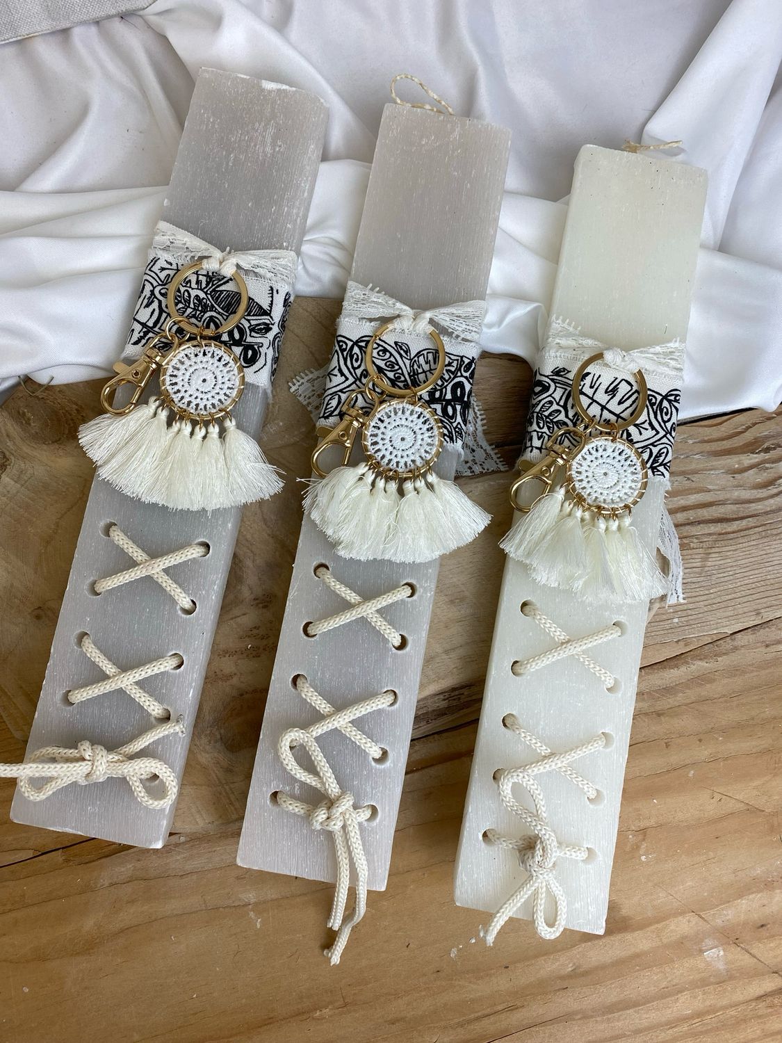 Osterkerze Duftkerze Boho Schlüsselanhänger