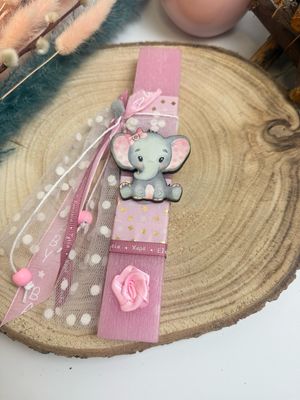 Osterkerze mit Elefant