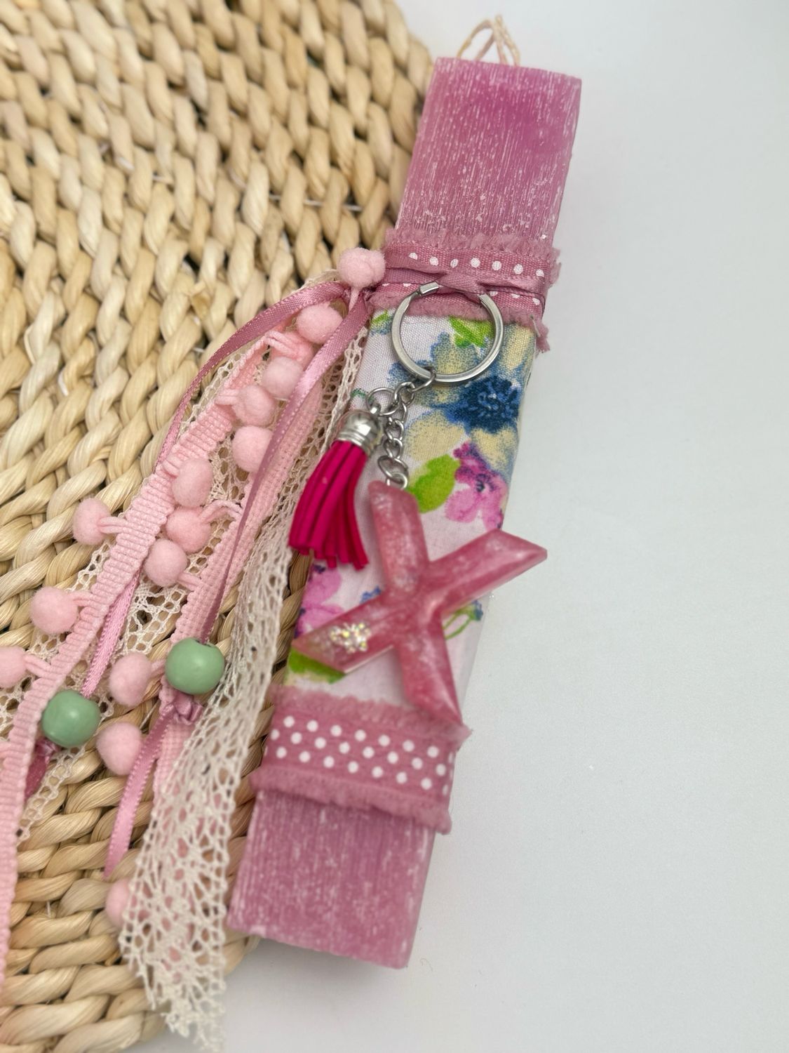 Osterkerze Resin Schlüsselanhänger