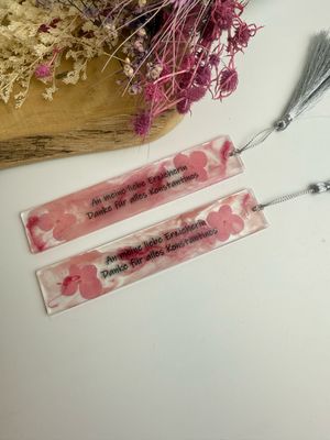 Lesezeichen Blüten in rosa