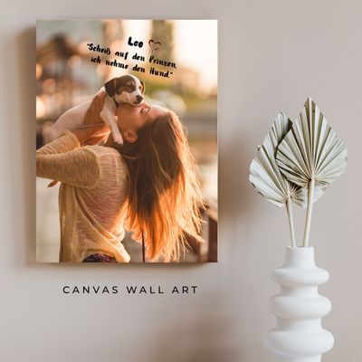 Kunstdruck auf Leinwand personalisiert