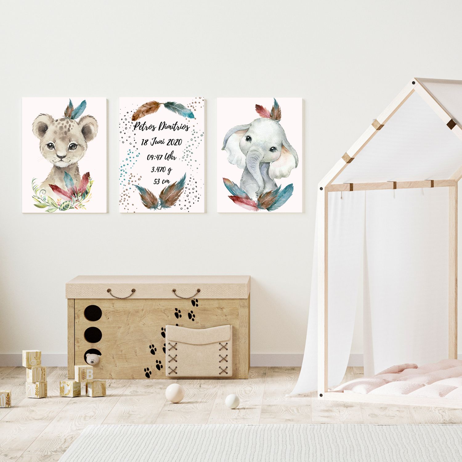 Kunstdruck auf Leinwand personalisiert