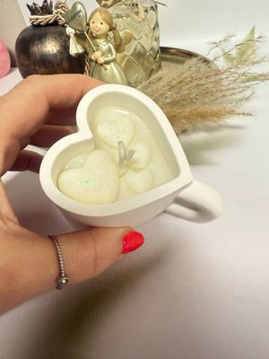Herztasse als Duftkerze