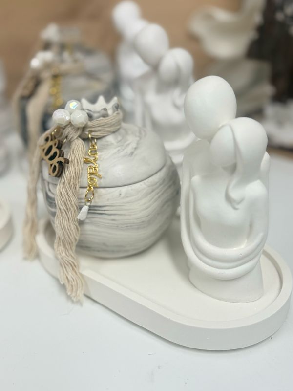 Set Granatapfel Untersetzer und Figur