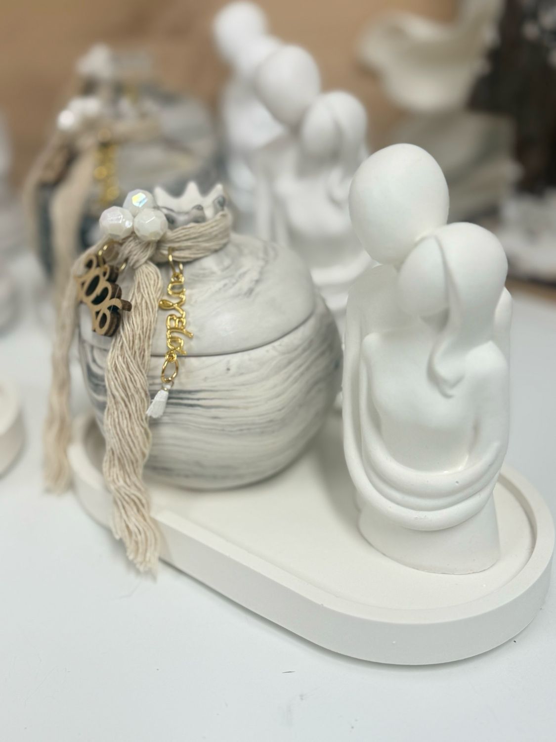 Set Granatapfel Untersetzer und Figur