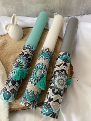 Duftkerze Osterkerze Boho und Armband