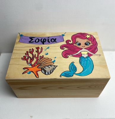 Personalisierte Erinnerungskiste Handgemalt