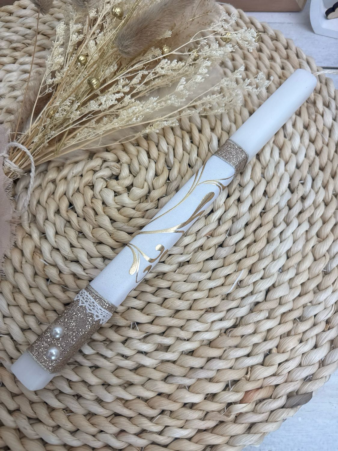 Osterkerze Goldperle