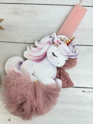 Osterkerze Einhorn