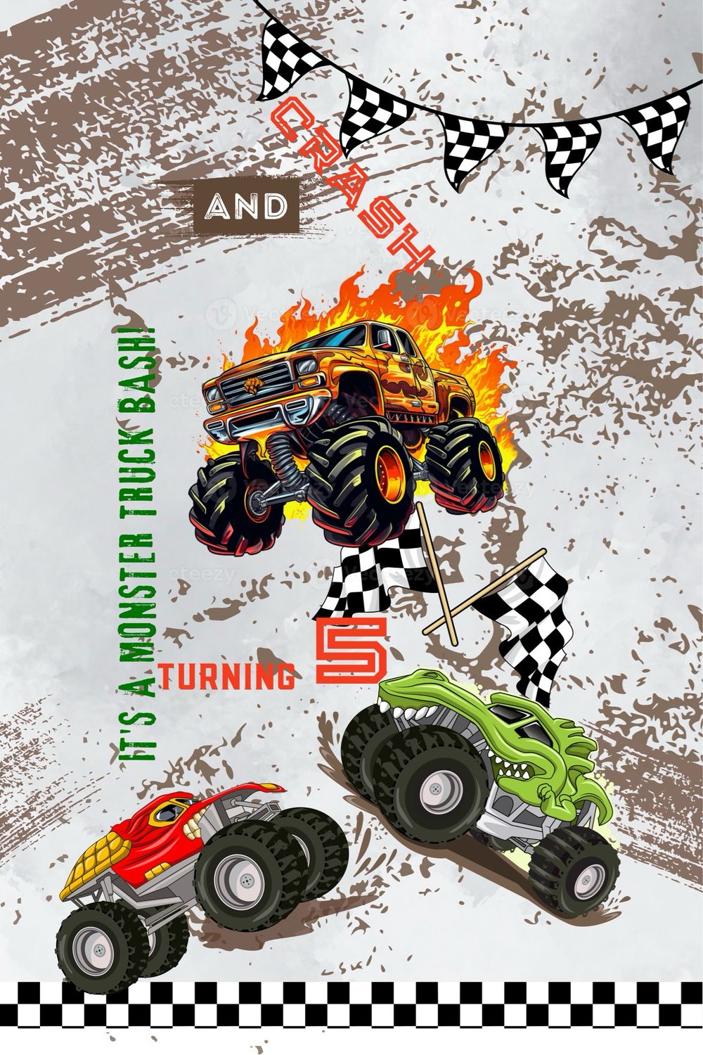 Osterkerze, Monster, Truck