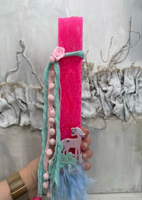 Osterkerze, Einhorn Osterkerze, Einhorn