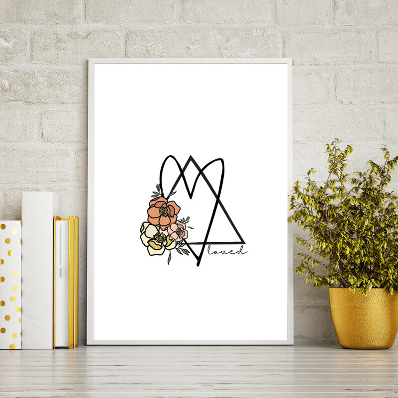 "Loved" Adoption Symbol Digital Download