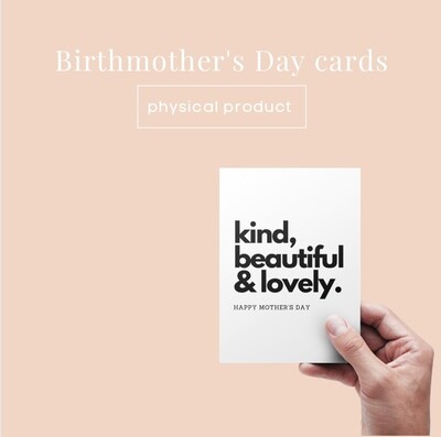 Mother’s Day Cards For Birthmoms | physical card