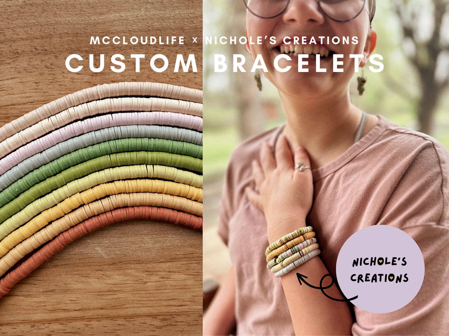 Custom Word or Name Bracelets | by Nichole's Creations
