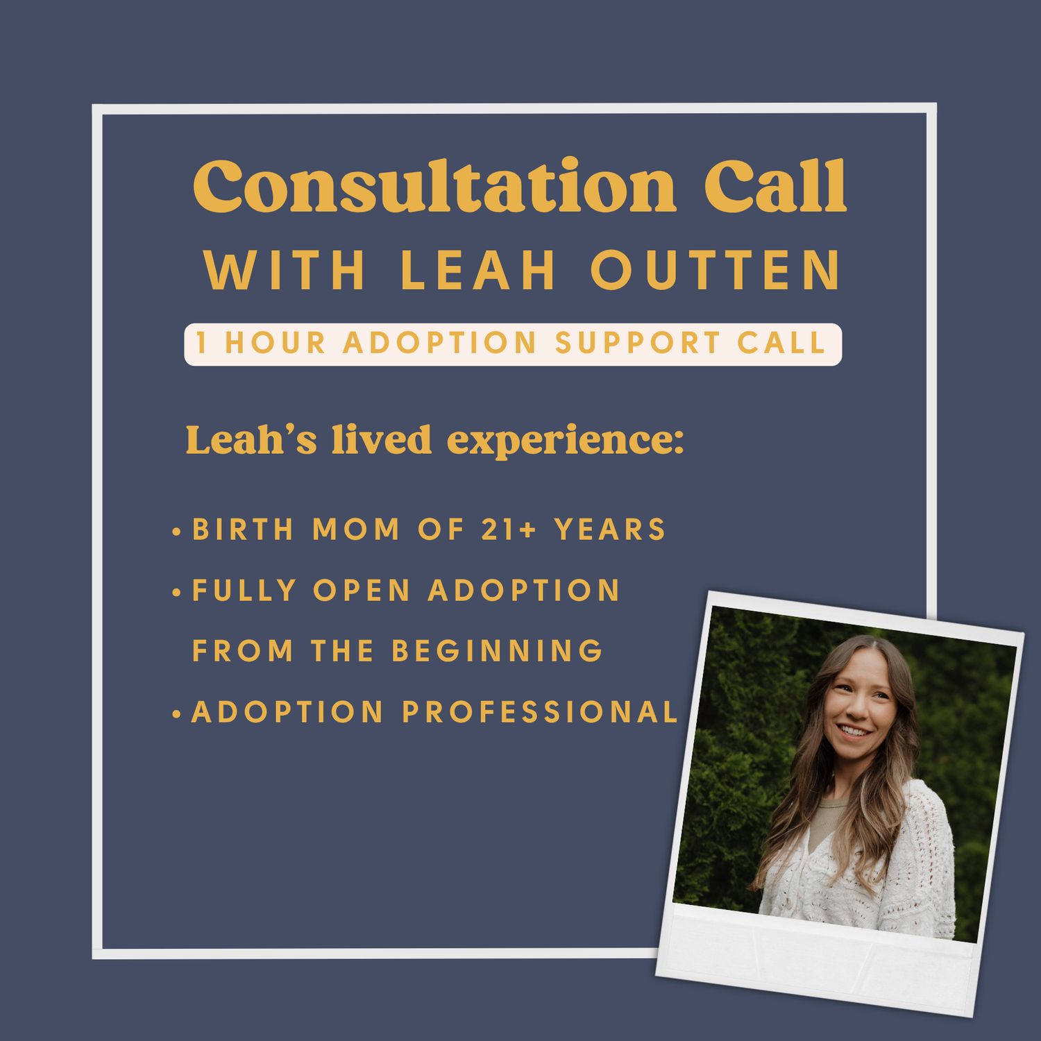 1 hour Consultation Call with Leah Outten