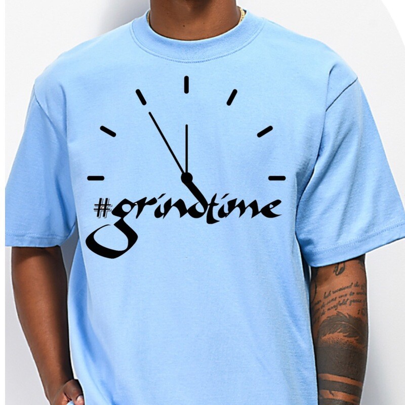 Sky Blue/white Grindtime Tee