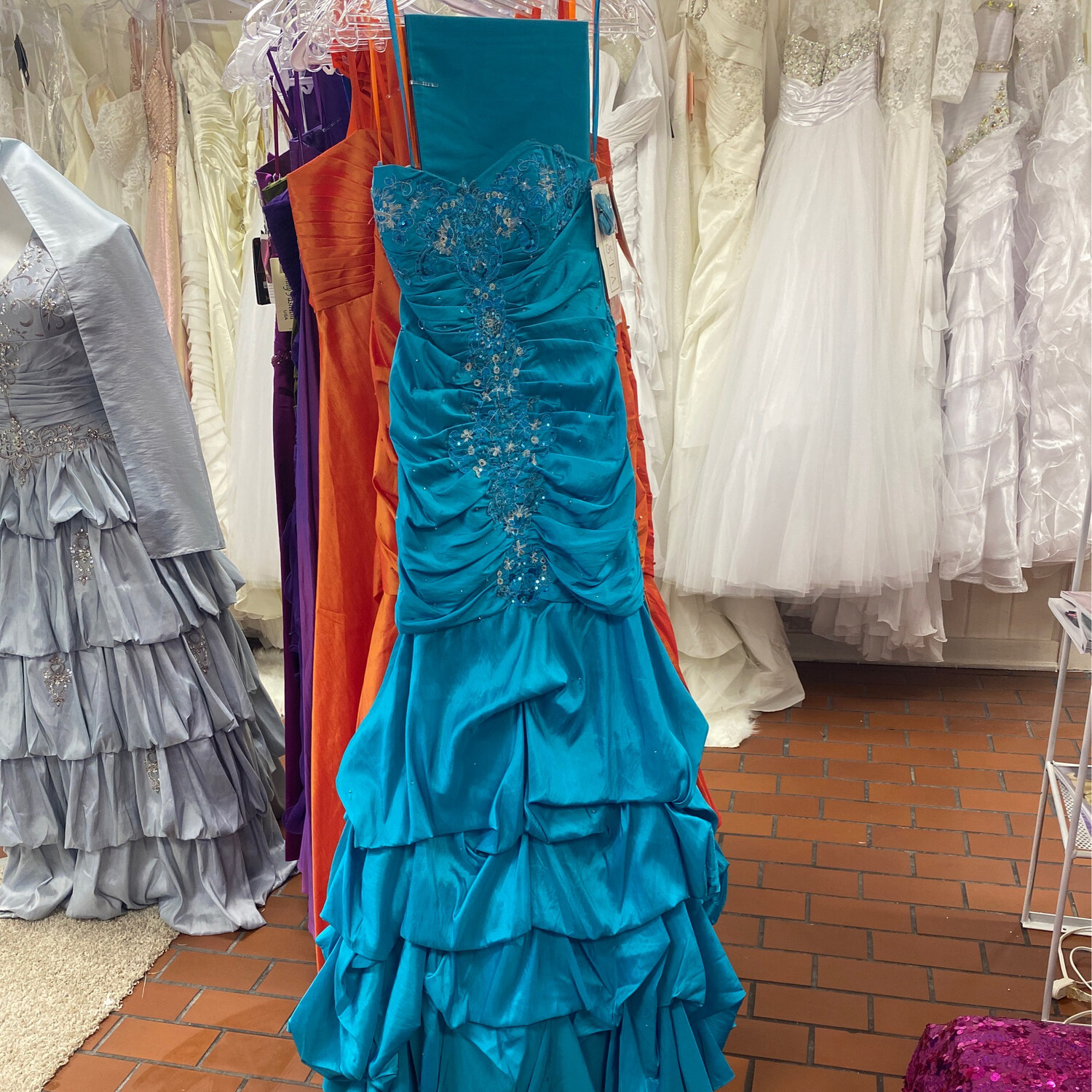 Sequin Turquoise Dress