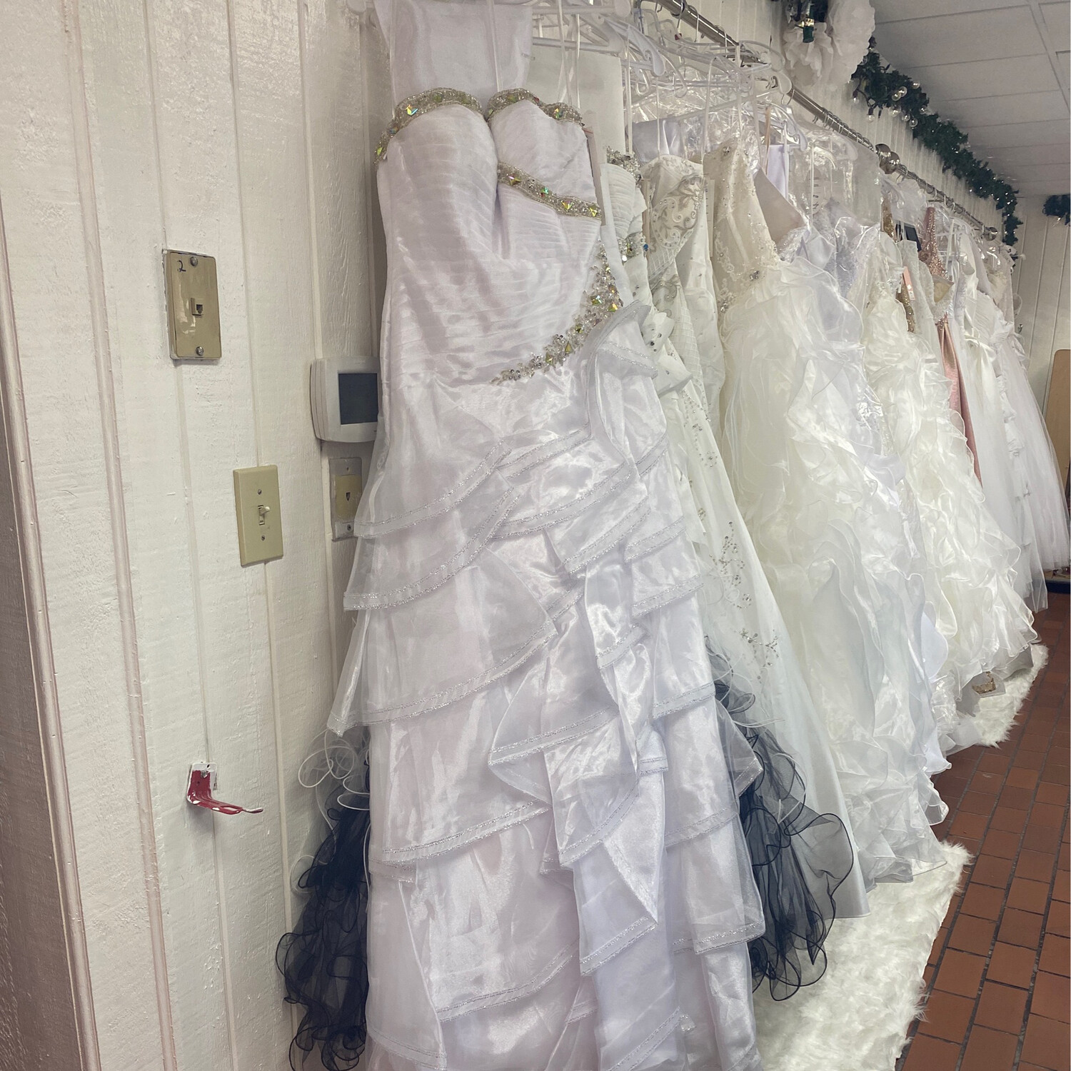 Stunning Bling Wedding Gown Strapless