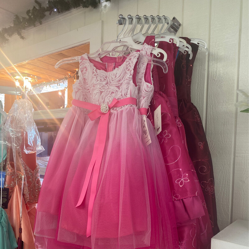 Girls Pink Dress With Bling