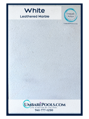 Umbare Pools Pool Builder in Lakewood Ranch White Leathered Marble Paver 16x24&quot;