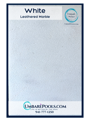 Umbare Pools Pool Builder in Lakewood Ranch White Leathered Marble Paver 16x24"