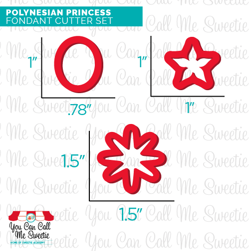 Polynesian Princess Fondant Cutter set