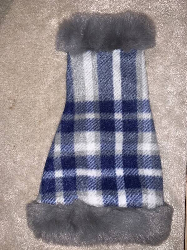 Homecoming Party W Grey Faux Fur Trim 