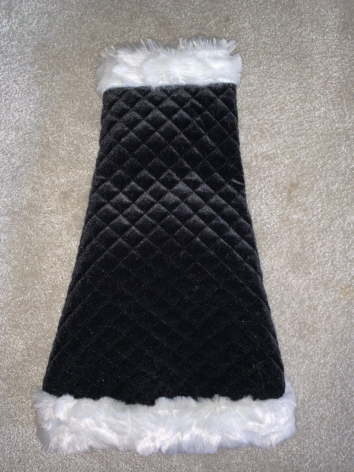 Velvet Quilted Tuxedo W Faux Fur Trim And Red And Green Bow Tie