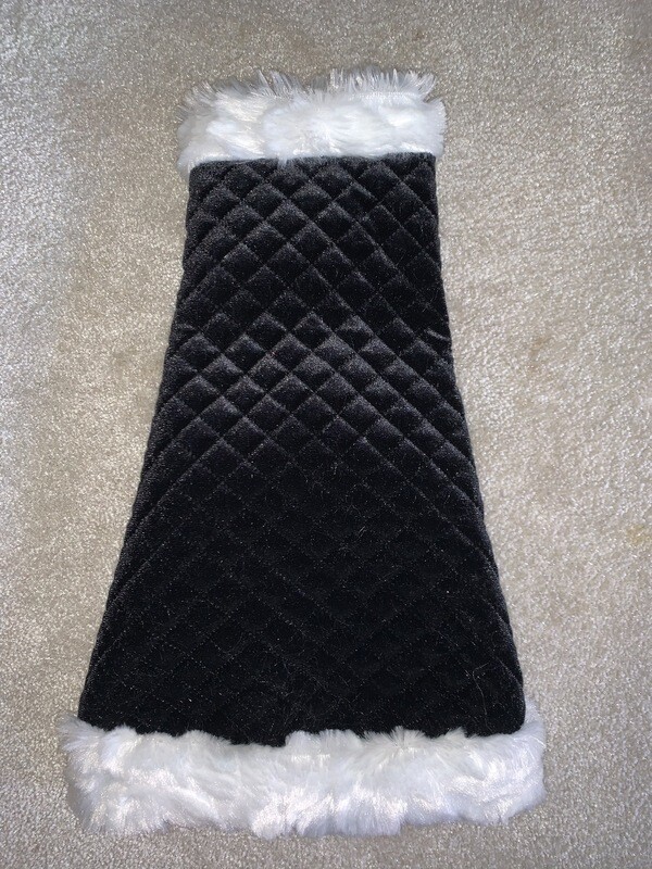 Velvet Quilted Tuxedo W Faux Fur Trim And Red And Green Bow Tie