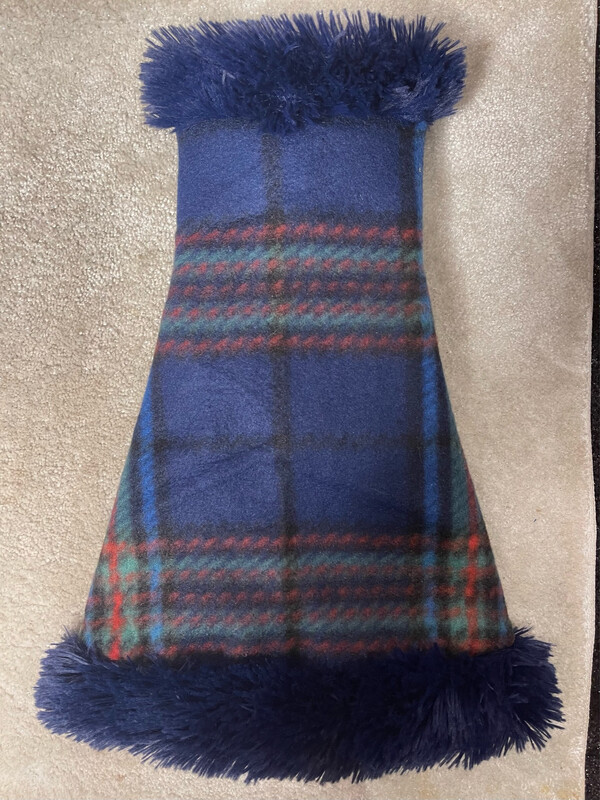 Inverness W Cobalt Faux Fur Trim