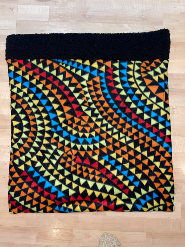 Sleeping Sack (Large) Peace Flags W Black Sherpa Lining