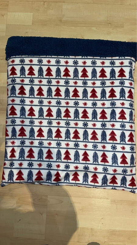 Sleeping Sack Nordic Holiday Fleece W Blue Sherpa Lining (Large)