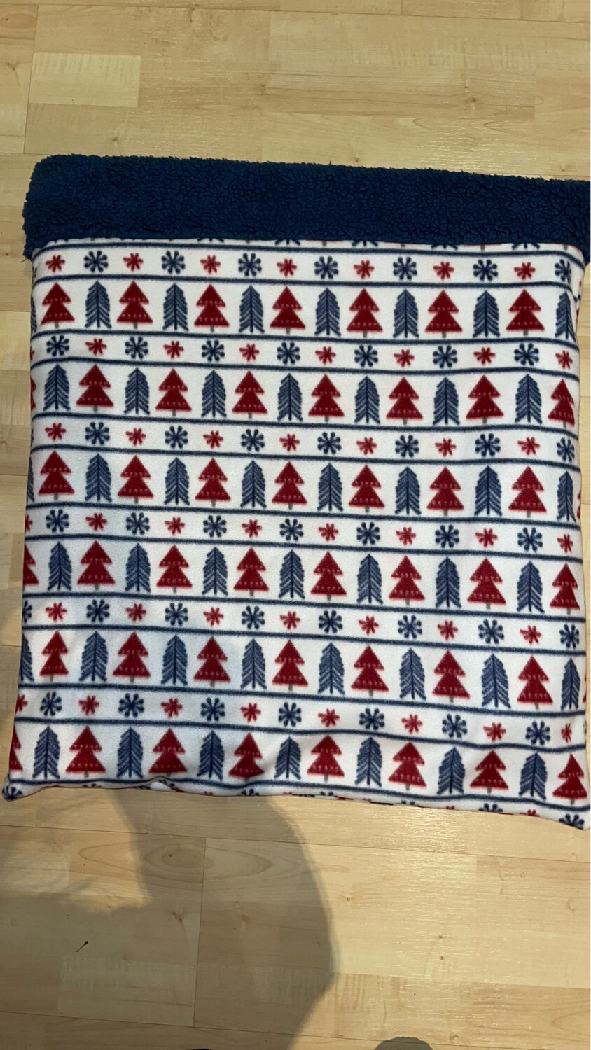 Sleeping Sack Nordic Holiday Fleece W Blue Sherpa Lining (Large)