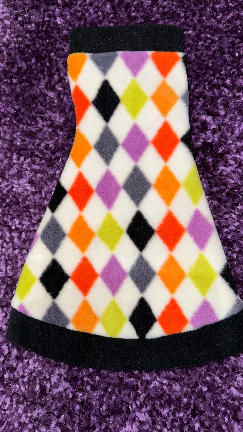 Halloween Harlequin W Black Trim