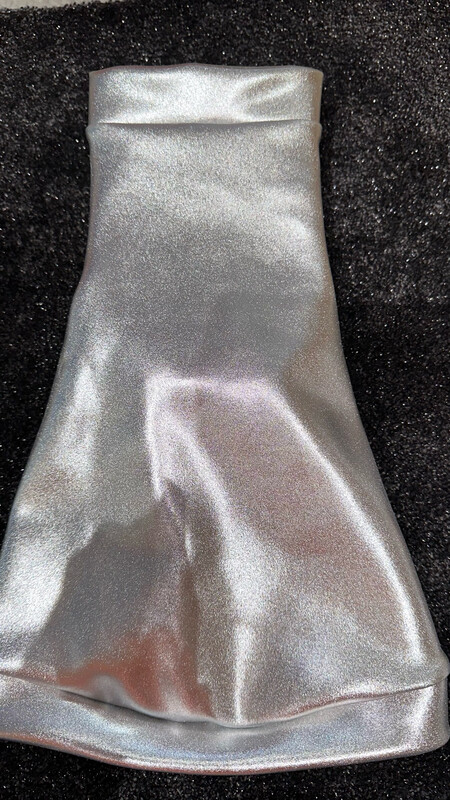 Silver Tuxedo W Black Sequin Bow tie (Medium