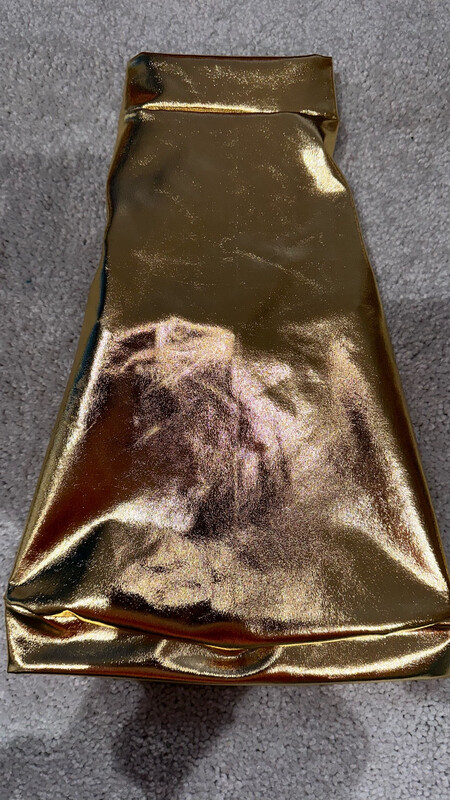 Gold Tuxedo W Shiny Green Bowtie