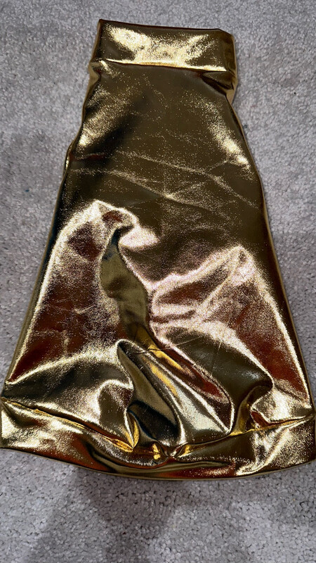 Gold Tuxedo W Black Sequin Bow tie