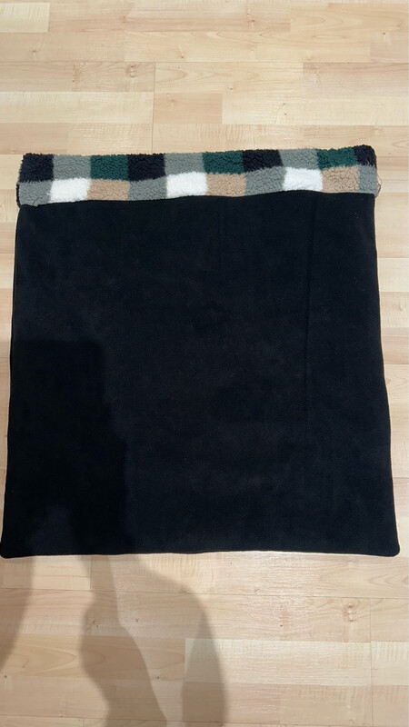 Sleeping Sack Black Fleece W Checked Sherpa (Large)