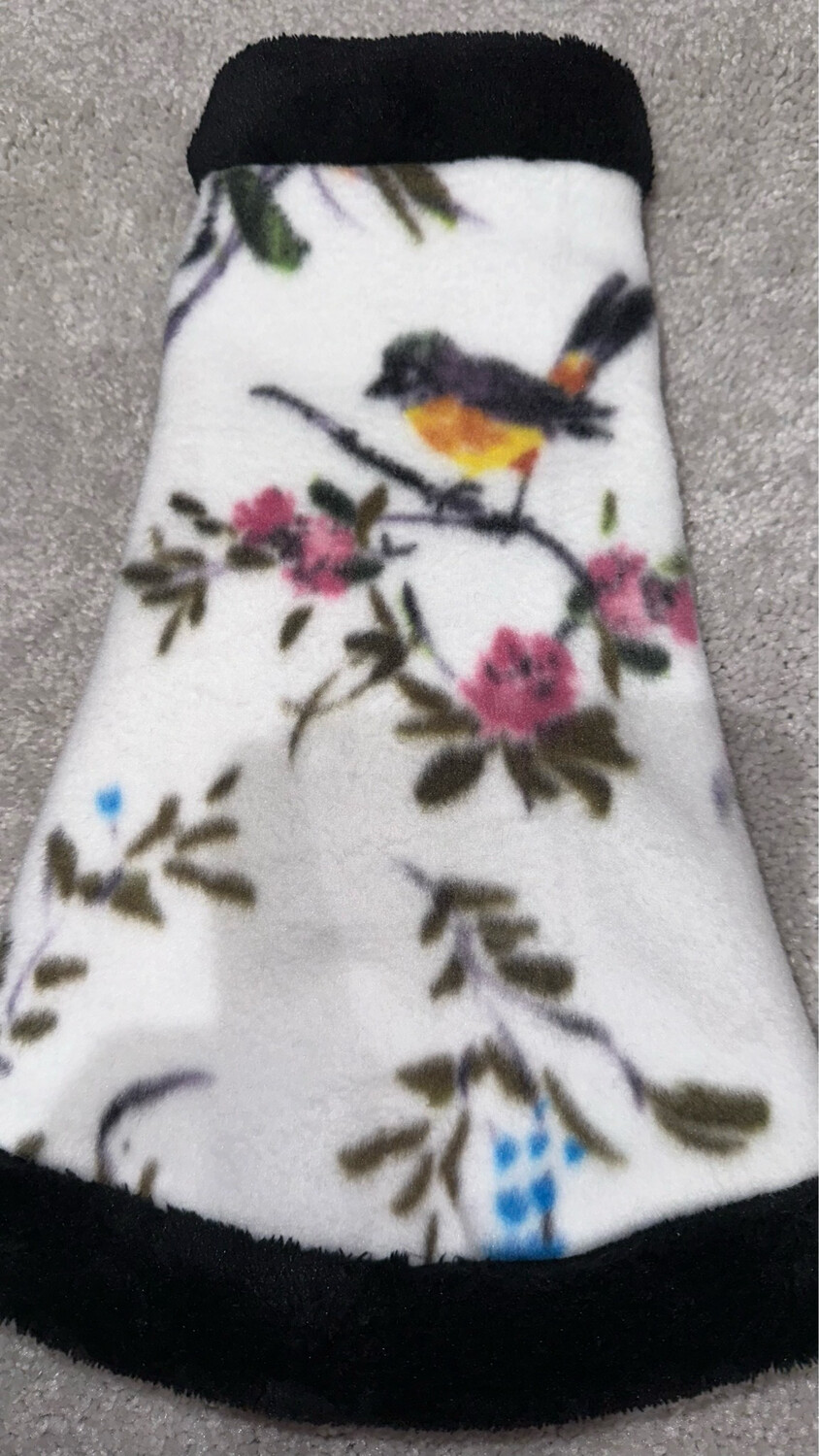 Bird Is The Word W Furry Fleece Trim